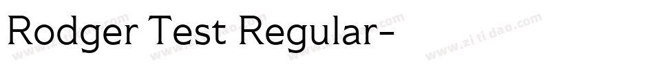 Rodger Test Regular字体转换